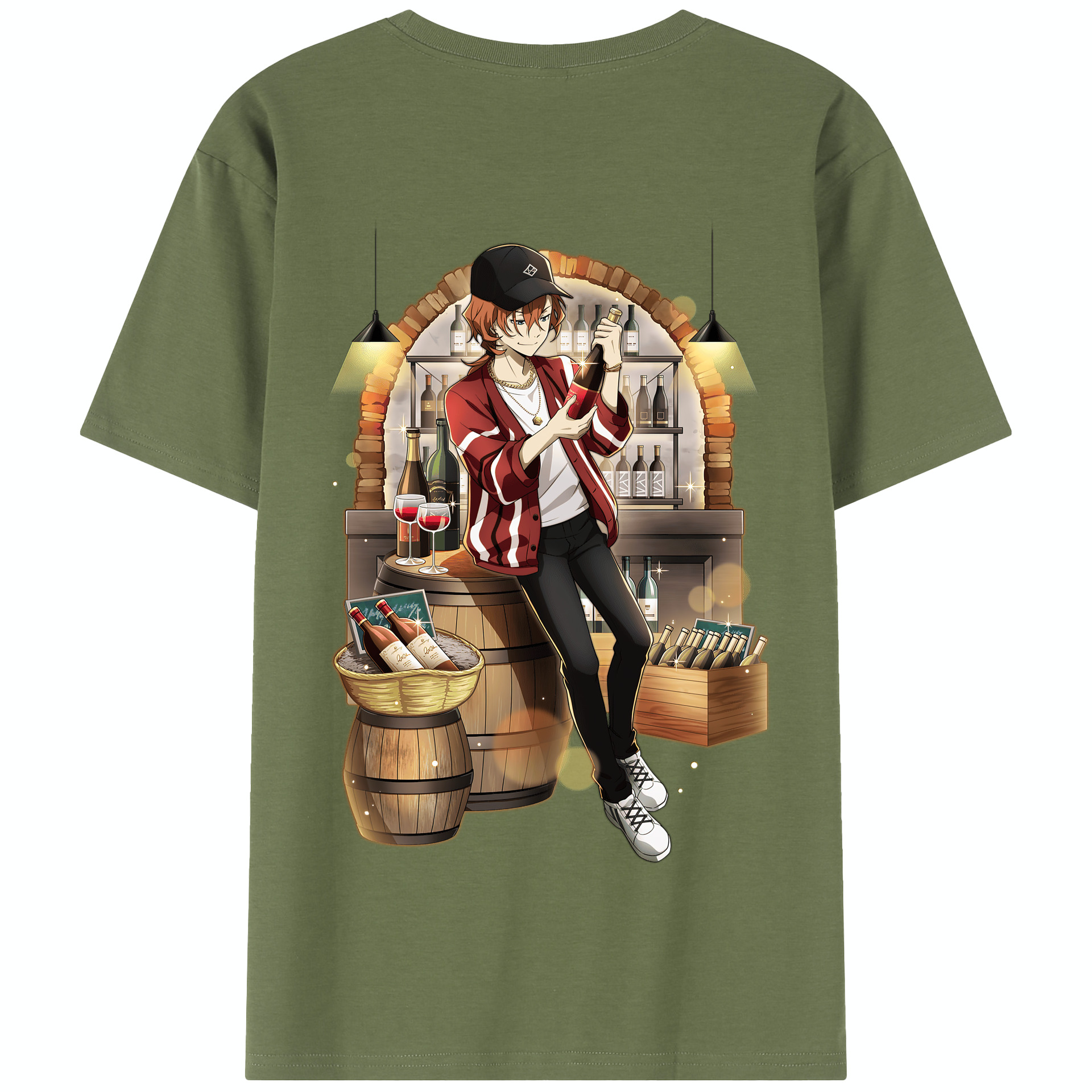 （画像用） 文豪ストレイドッグス Bungo Stray Dogs 綿100％半袖Tシャツ（背面プリント）